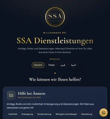 Handyansicht von SSA Dienstleistungen